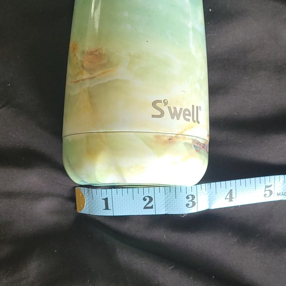 S'well green and yellow marbled hot and cold stainless steel water bottl… - Picture 14 of 15